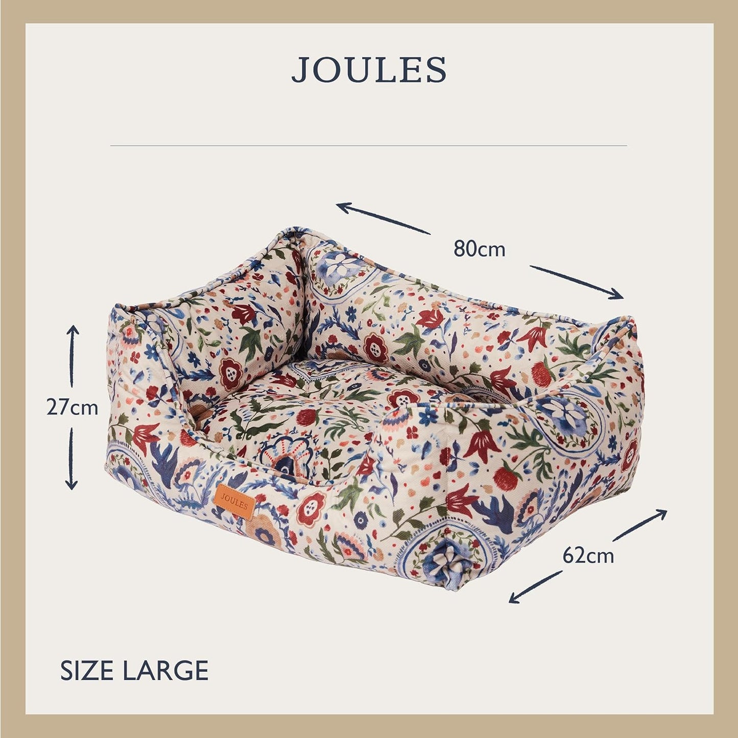 Joules Festival Floral Box Bed Large