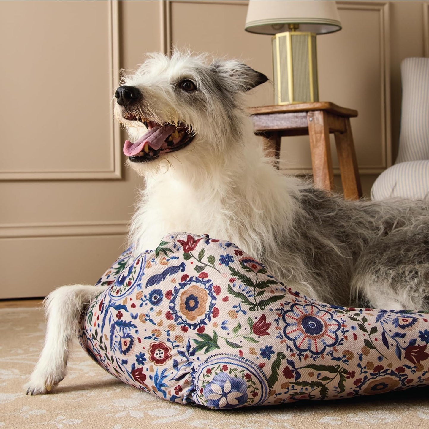 Joules Festival Floral Box Bed Large