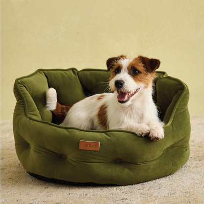 Joules Chesterfield Small Pet Bed Khaki Green