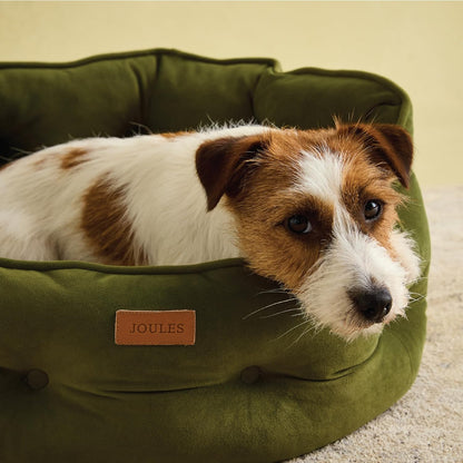 Joules Chesterfield Small Pet Bed Khaki Green