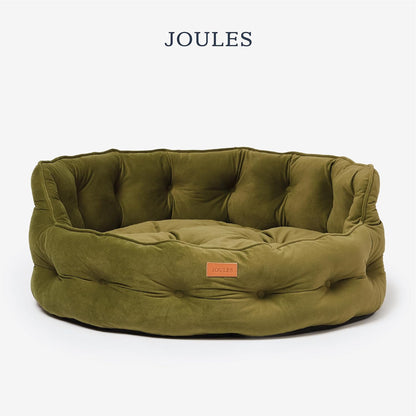 Joules Chesterfield Small Pet Bed Khaki Green