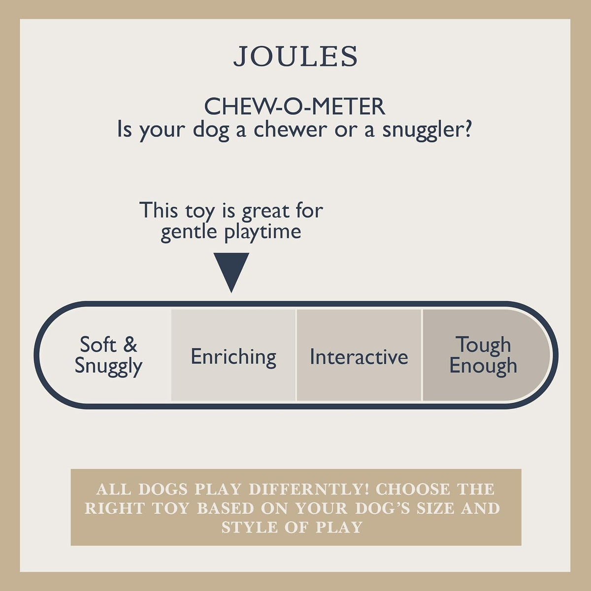Joules Jonty Tweedy Fox Dog Toy