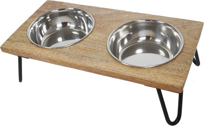 Rosewood Wooden Double Diner Large 2 x 650ml Bowls