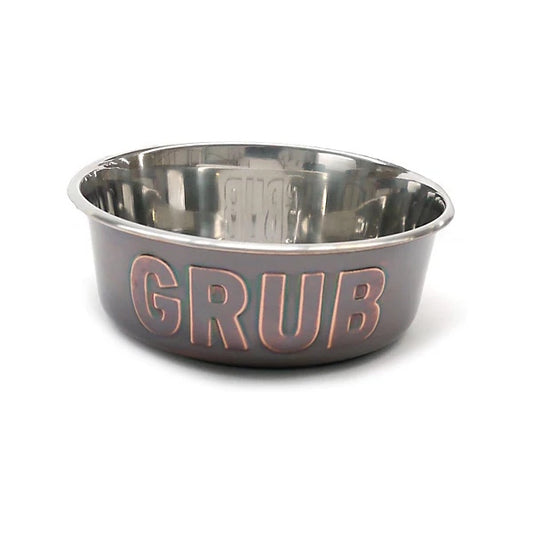 Rosewood 'Grub' Steel Pet Food Bowl Small 13.5cm