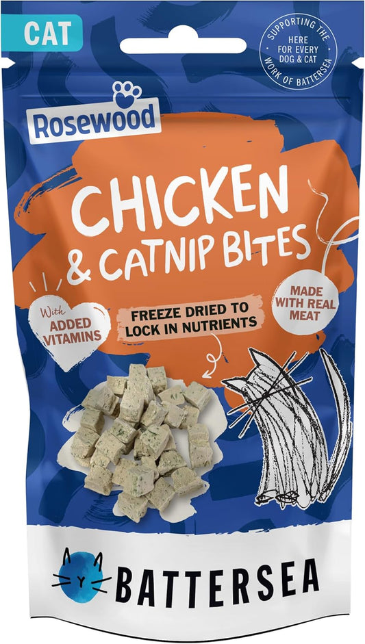 Battersea Chicken & Catnip Bites Cat Treats 15g