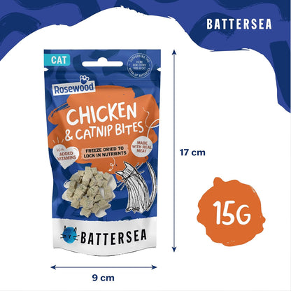 Battersea Chicken & Catnip Bites Cat Treats 15g