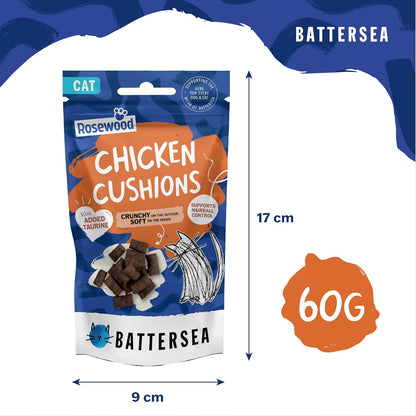 Battersea Chicken Cat Cushions Cat Treats 60g