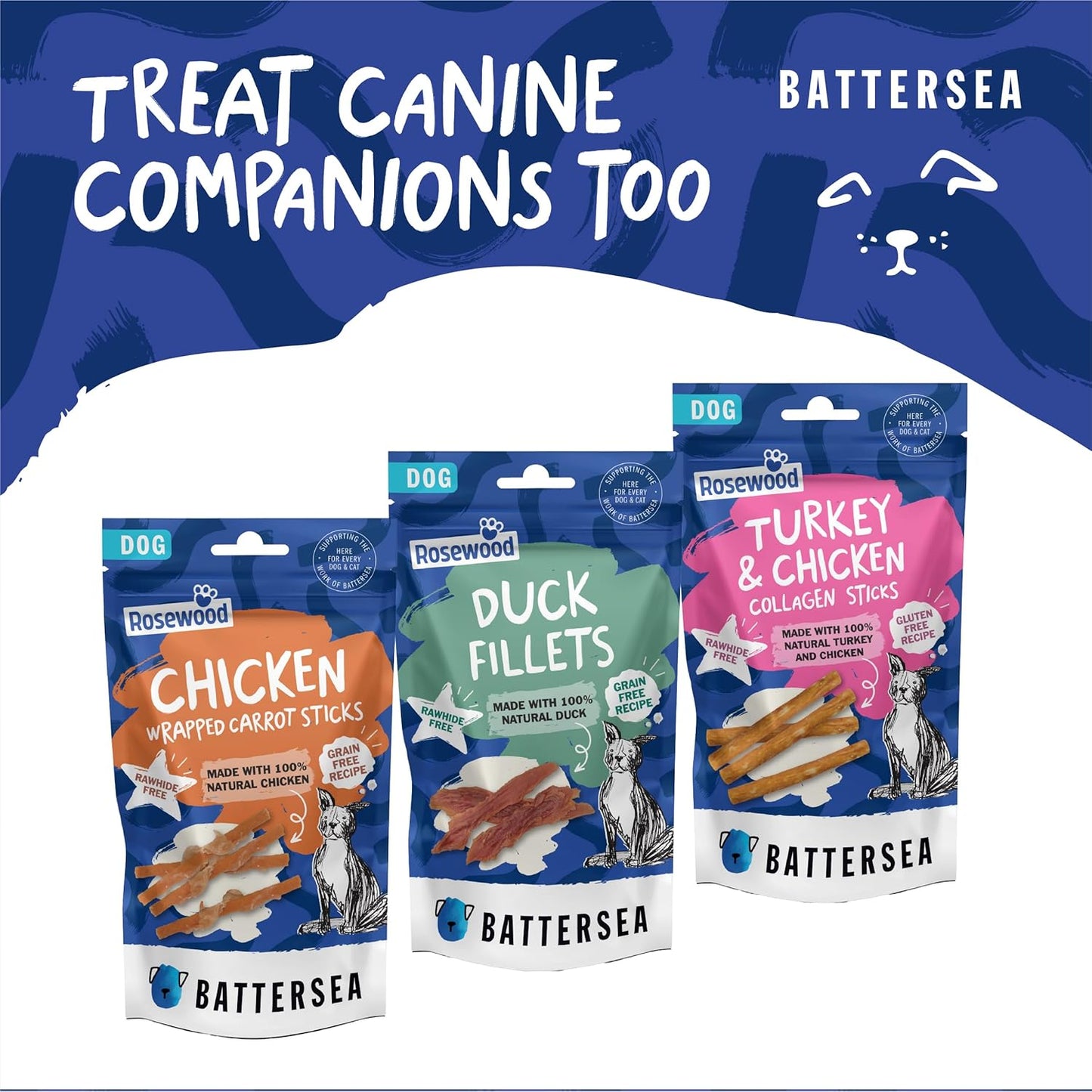 Battersea Chicken Cat Cushions Cat Treats 60g