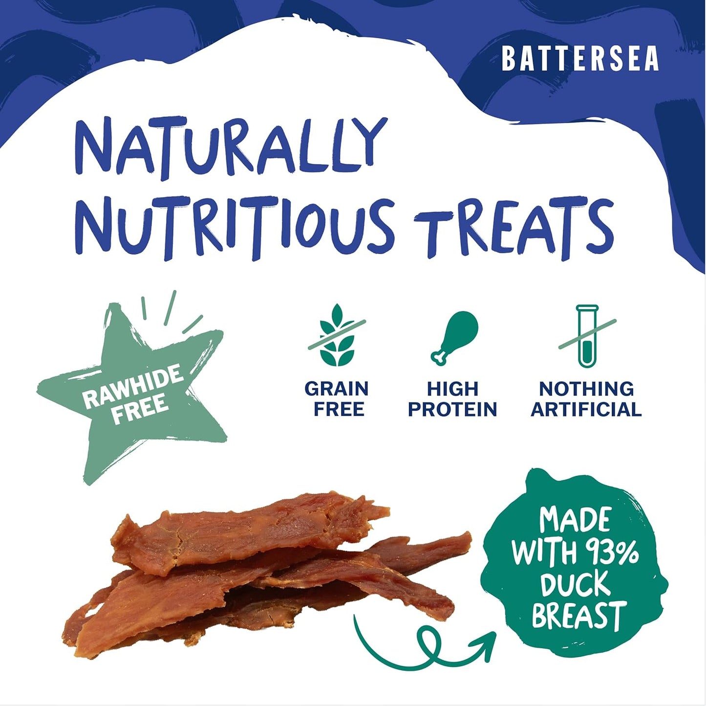 Battersea Duck Fillets Dog Treats 70g
