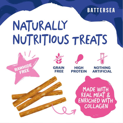 Battersea Turkey & Chicken Collagen Sticks Dog Treats 7pcs 49g