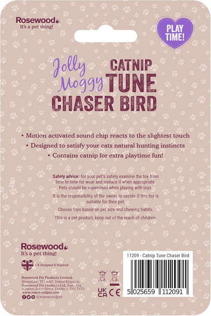 Rosewood Catnip Tune Chaser Bird