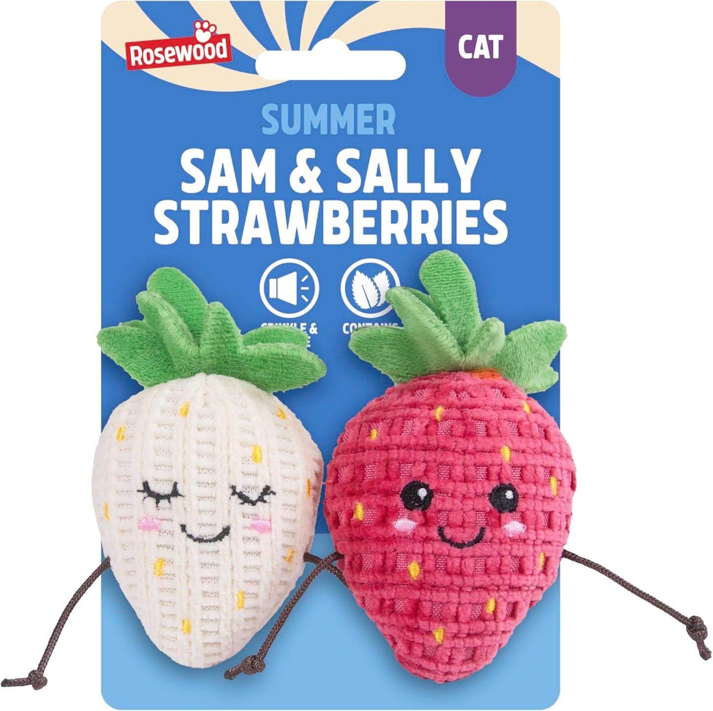 Rosewood Sam & Sally Strawberry Cat Toys