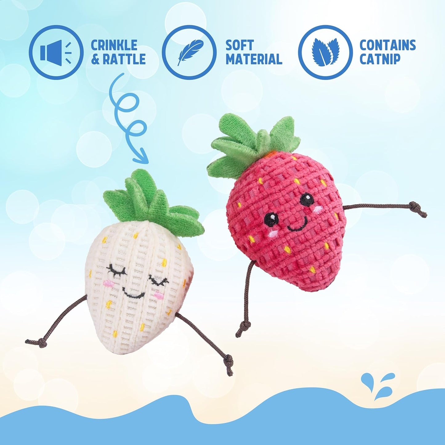 Rosewood Sam & Sally Strawberry Cat Toys