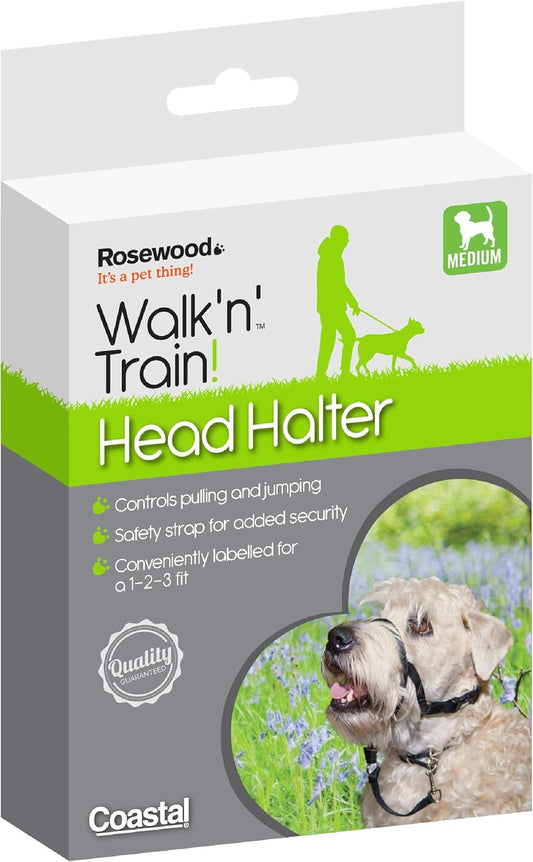 Rosewood Walk 'n' Train Head Halter For Medium Dogs