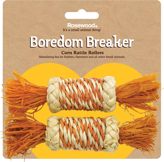 Rosewood Corn Rattle Roller 2pcs