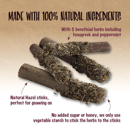 Rosewood Naturals Herb N Hazel Gnaw Sticks 4 Pieces