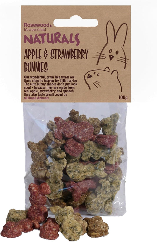 Rosewood Apple & Strawberry Bunnies 100g