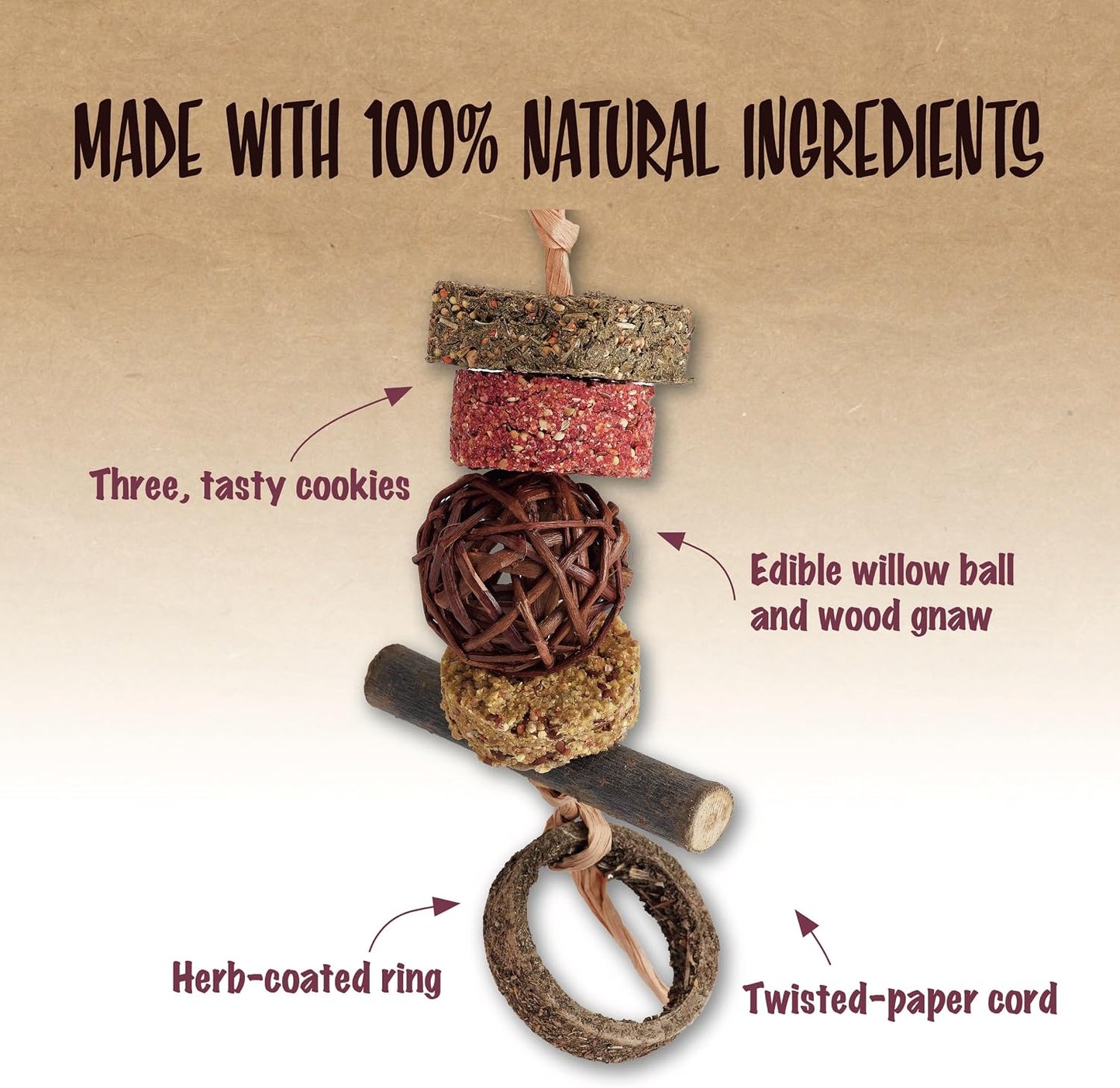 Rosewood Nibble 'N' Gnaw Stacker 100g
