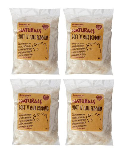 Rosewood Naturals Soft & Safe Small Animal Bedding 20g Hamsters Gerbils Mice