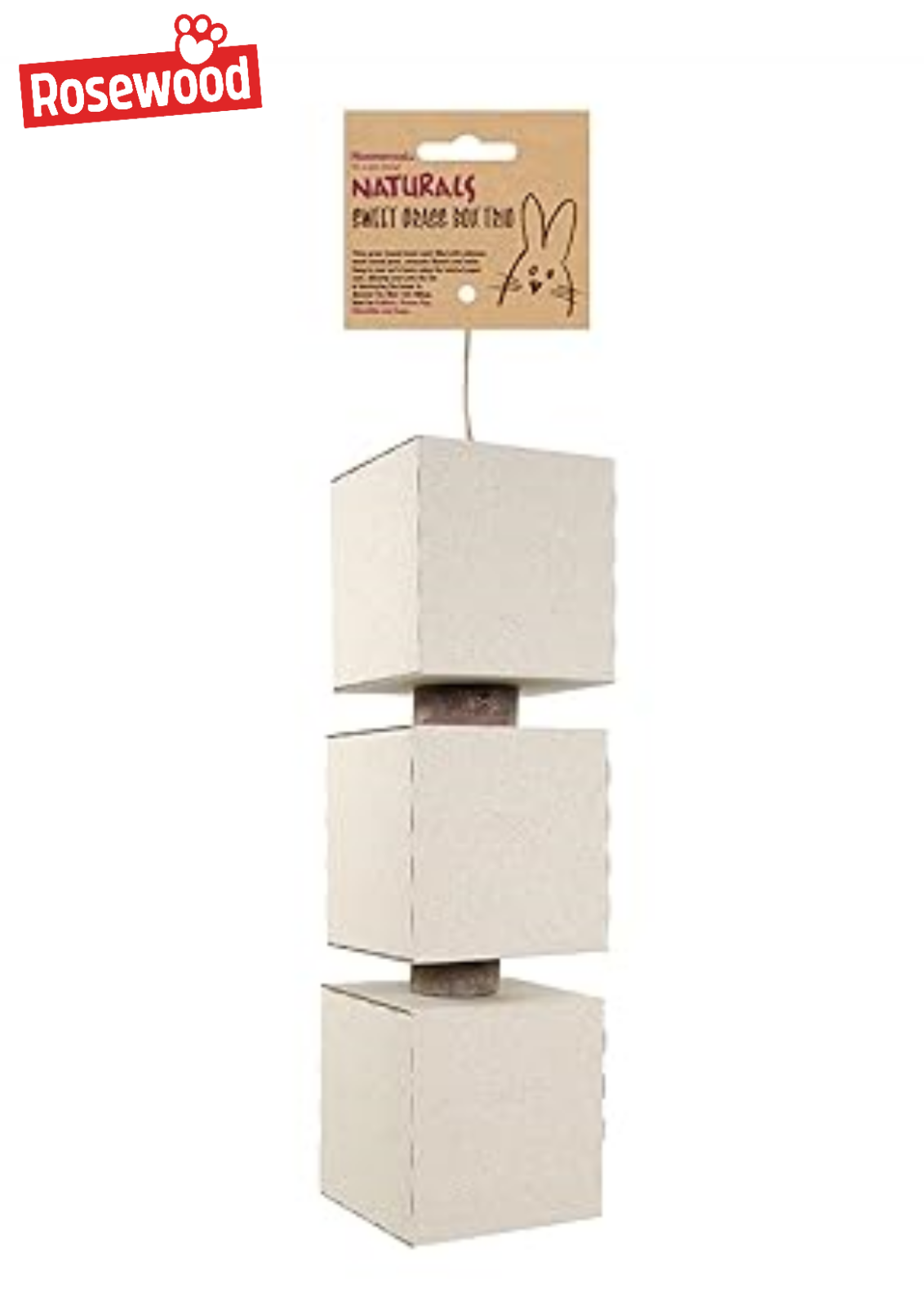 Rosewood Naturals Small Animal Trio Grass Box Foraging Toy