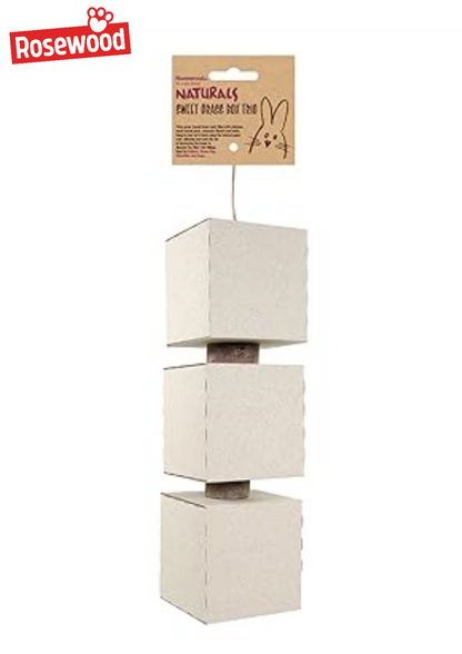 Rosewood Naturals Small Animal Trio Grass Box Foraging Toy