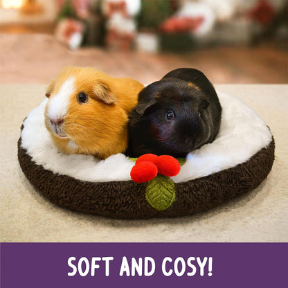Cupid & Comet Christmas Pudding Snuggle Bed Small Animals