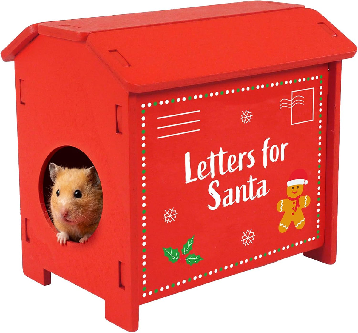 Cupid & Comet Festive Post Box Hamster House