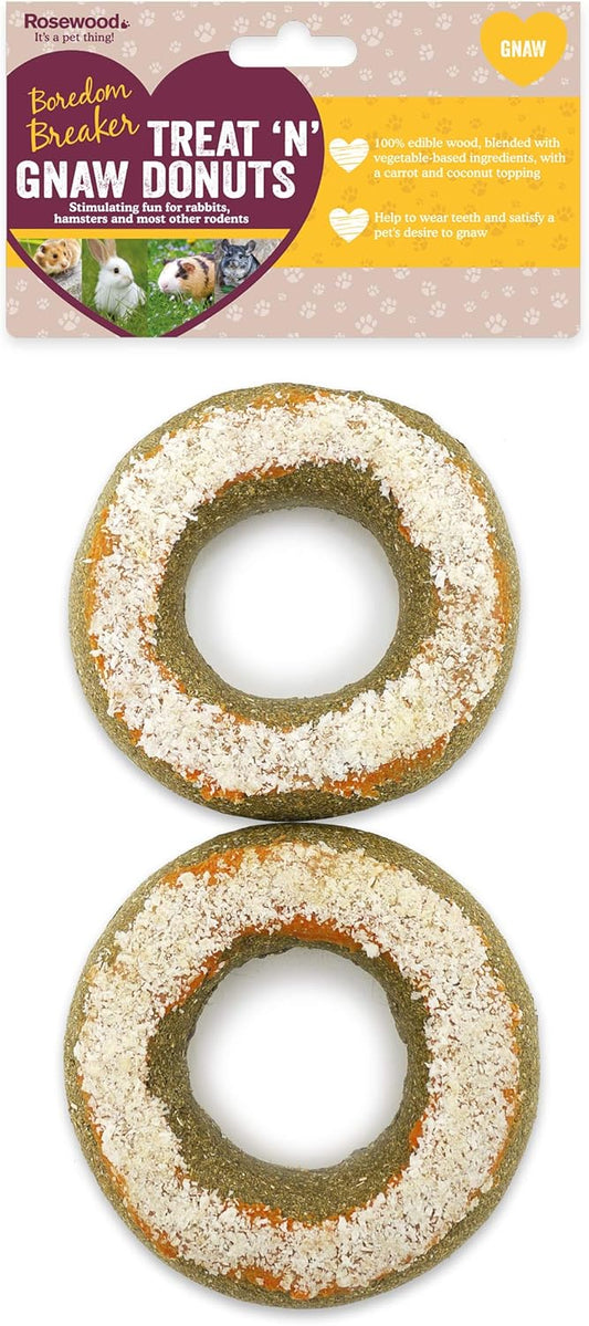 Rosewood Boredom Breaker Treat N Gnaw Donuts 2pcs