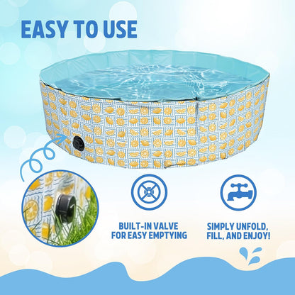 Rosewood Lemon Print Dog Paddling Pool