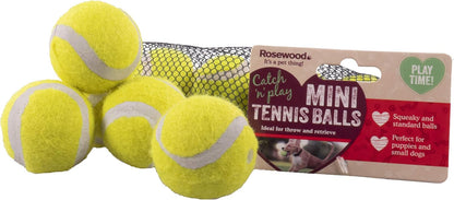 Rosewood Mini Tennis Ball Net Of 5