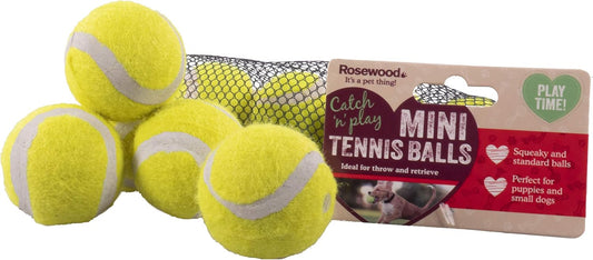 Rosewood Mini Tennis Ball Net Of 5