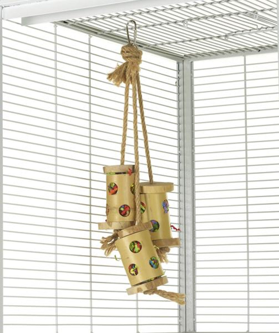 Boredom Breaker Bamboo Forage Trio Bird Toy