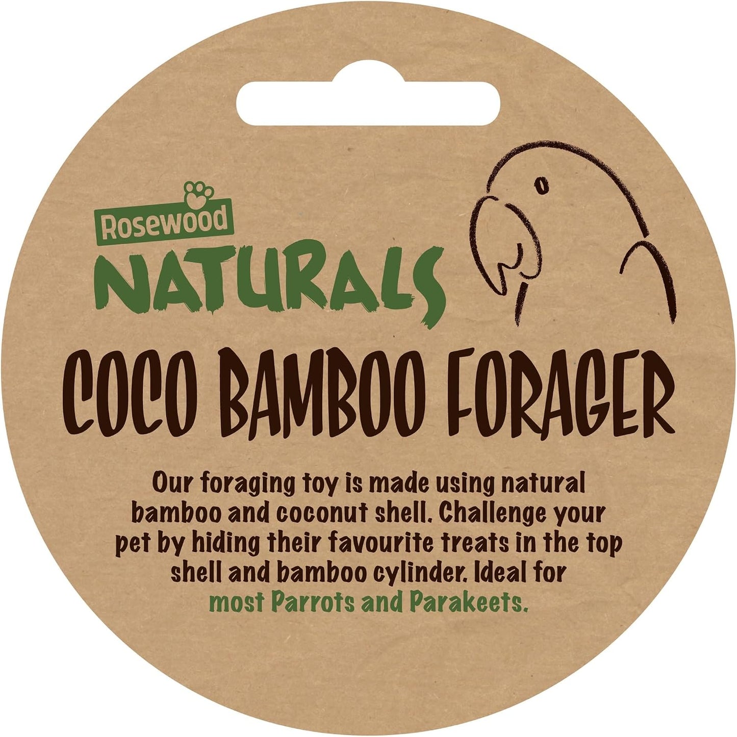 Rosewood Naturals Coco Bamboo Interactive Foraging Toy