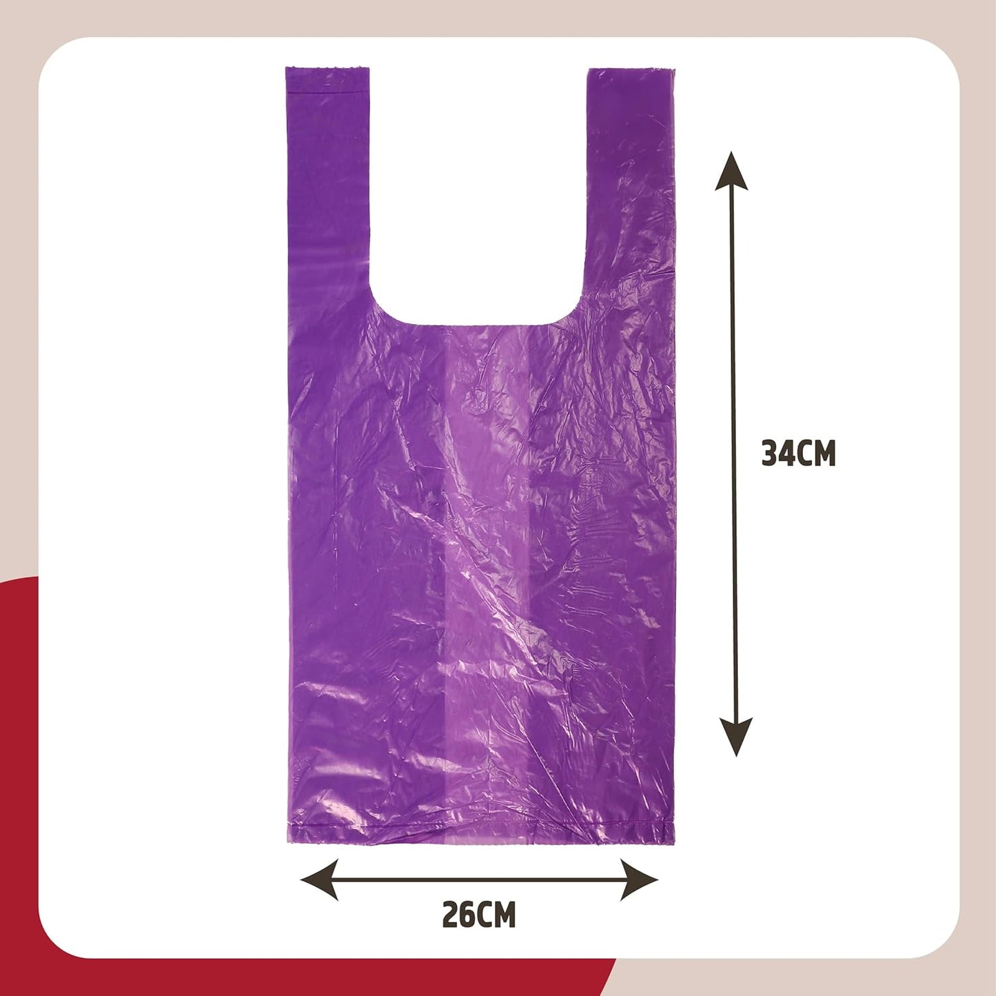 Rosewood Dog Poo Bags With Handles Easy Clean Jumbo Roll 100pcs