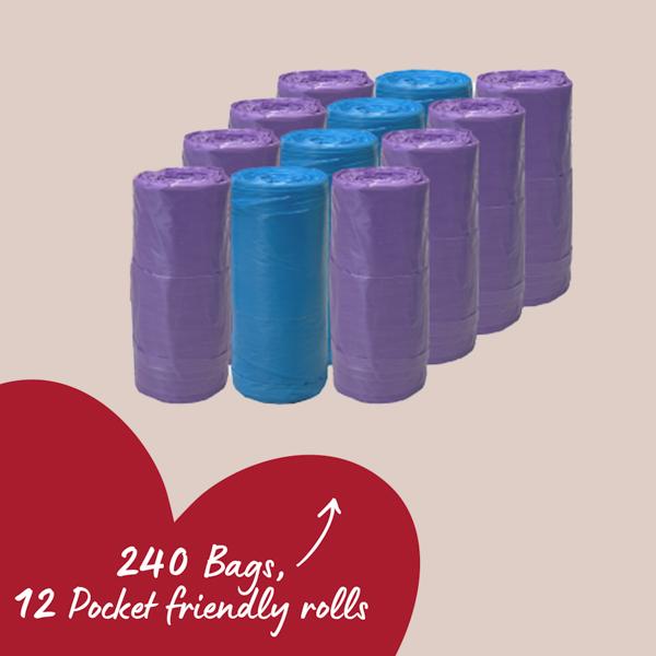Rosewood Rosewood Dog Poo Bags With Handles 240 Bags 12 x 20pc Rolls