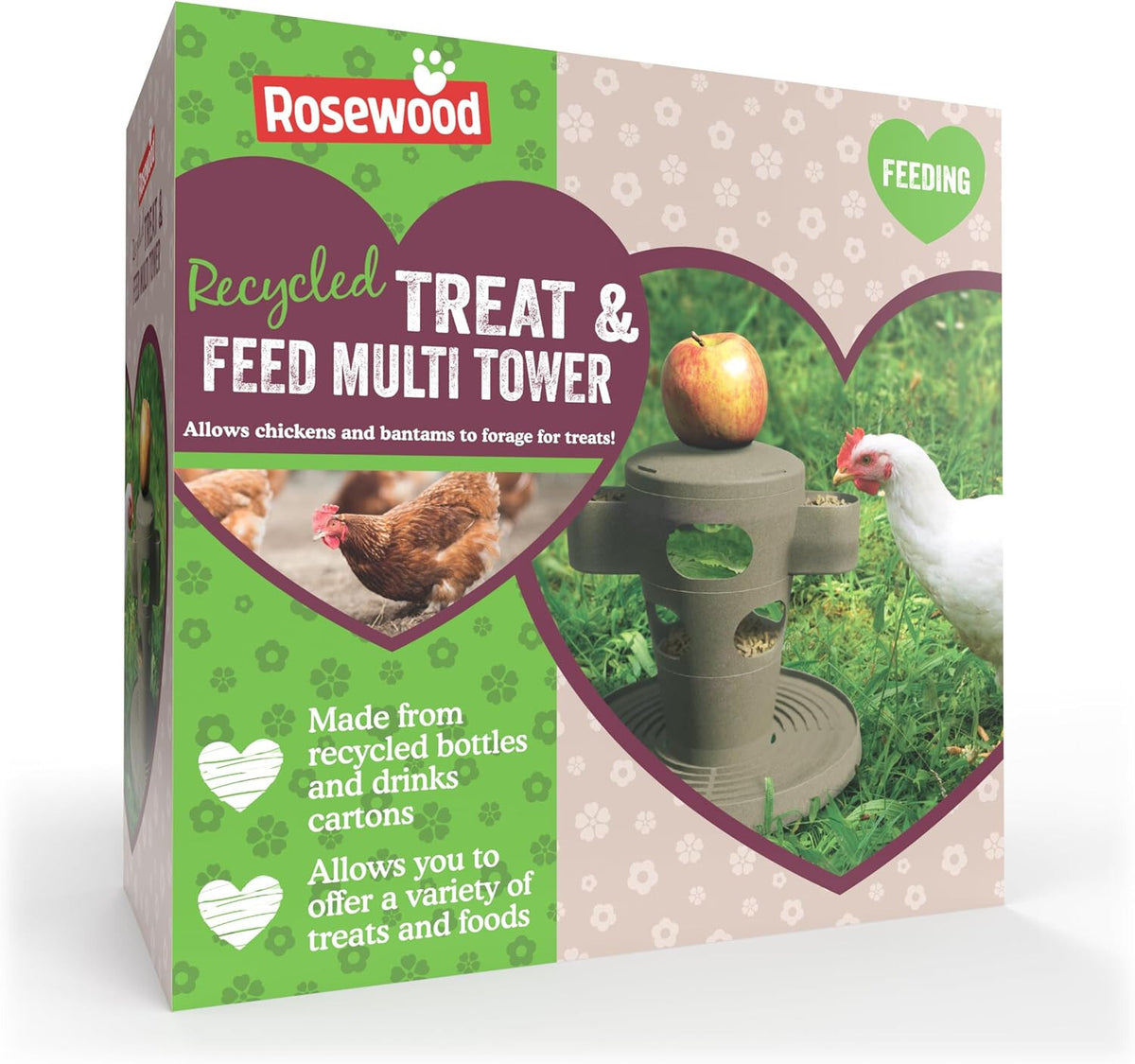 Rosewood Recycled Treat & Feed Multi Tower For Chickens