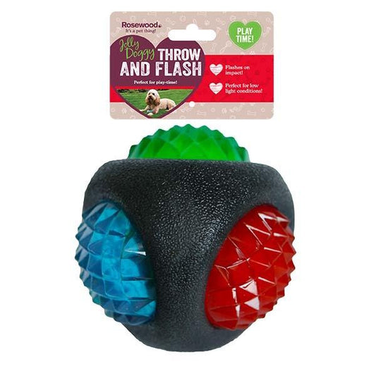 Jolly Doggy Catch N Flash Ball Dog Toy Light Up LED Interactive Fetch Ball for Dogs