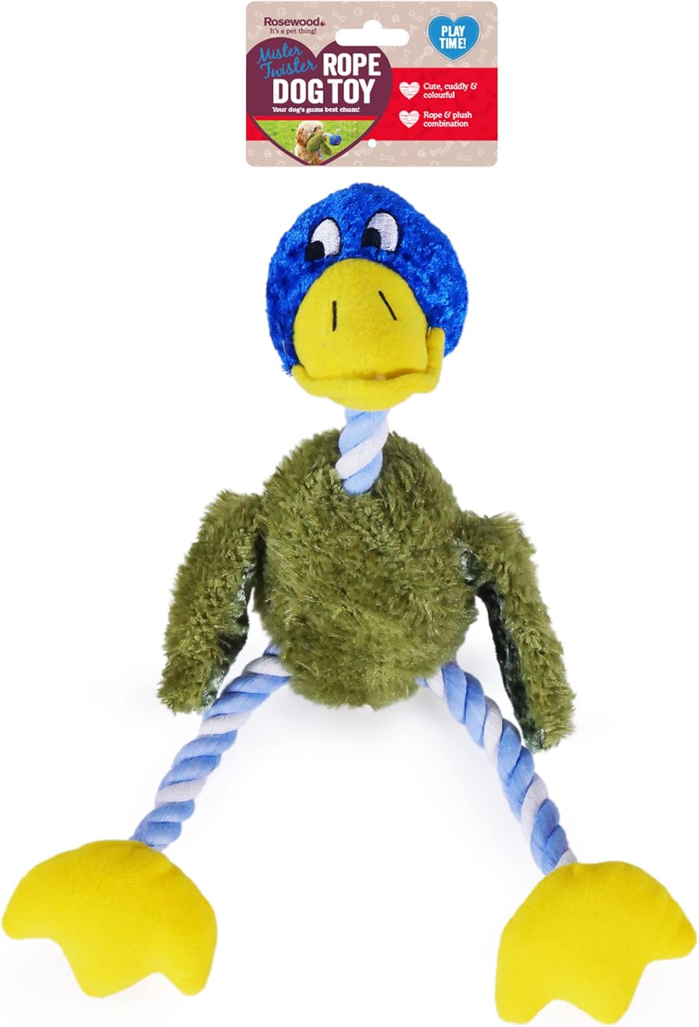 Rosewood Delia Duck Soft Dog Toy