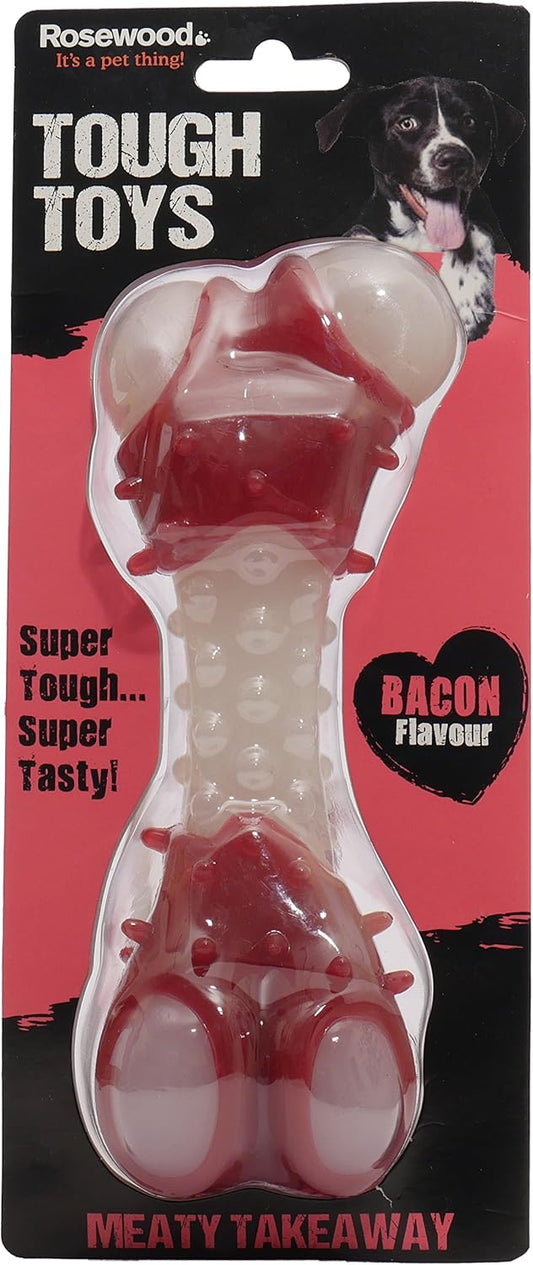 Rosewood Tough Toys Meaty Bacon Takeaway Bone Large