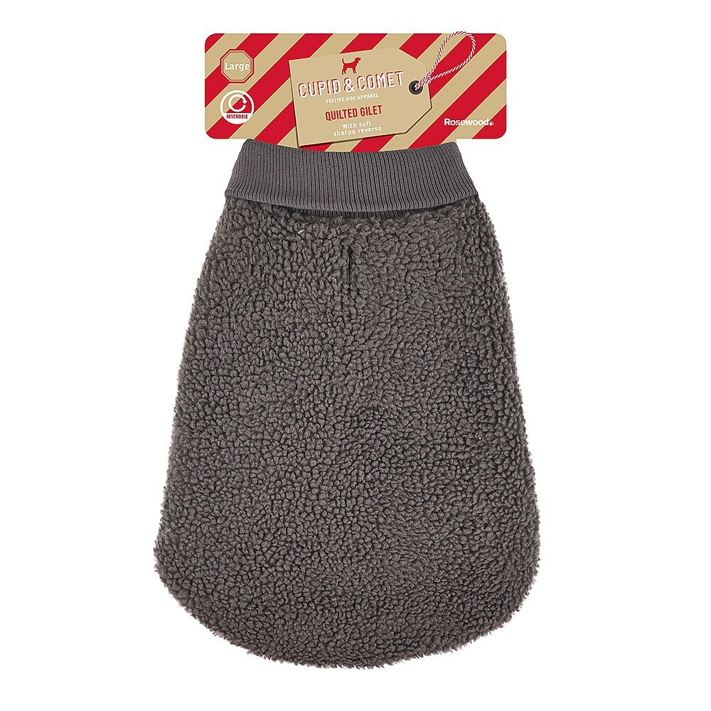 Rosewood Reversible Star Quilted Dog Gilet Large