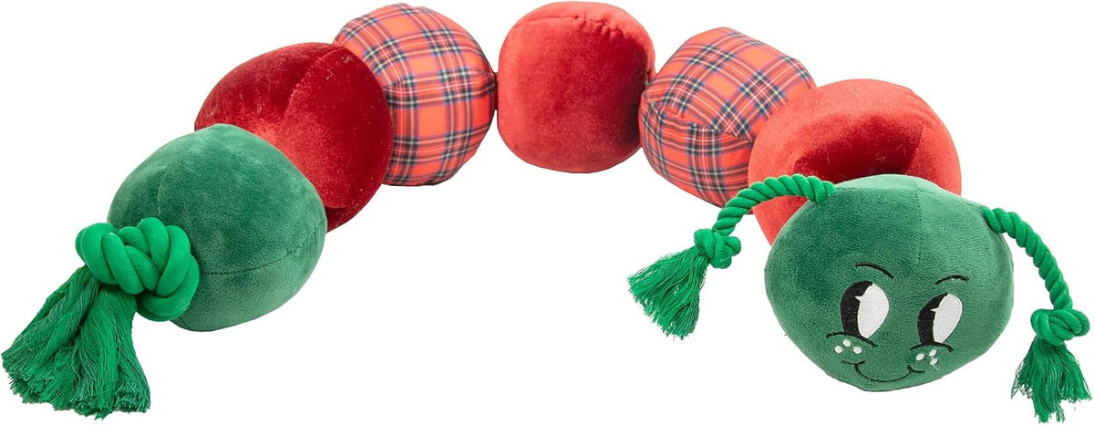 Rosewood Cupid & Comet Casper Caterpillar Festive Jumbo Rope Core Plush Toy
