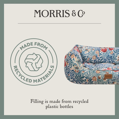 Morris & Co Bower Print Square Dog Bed Medium