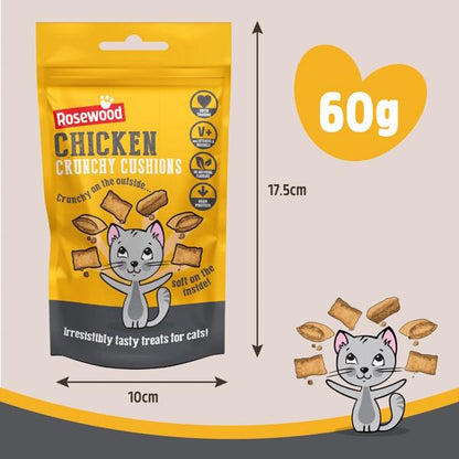 Rosewood Chicken Cushion Delicious Cat Treats 60g
