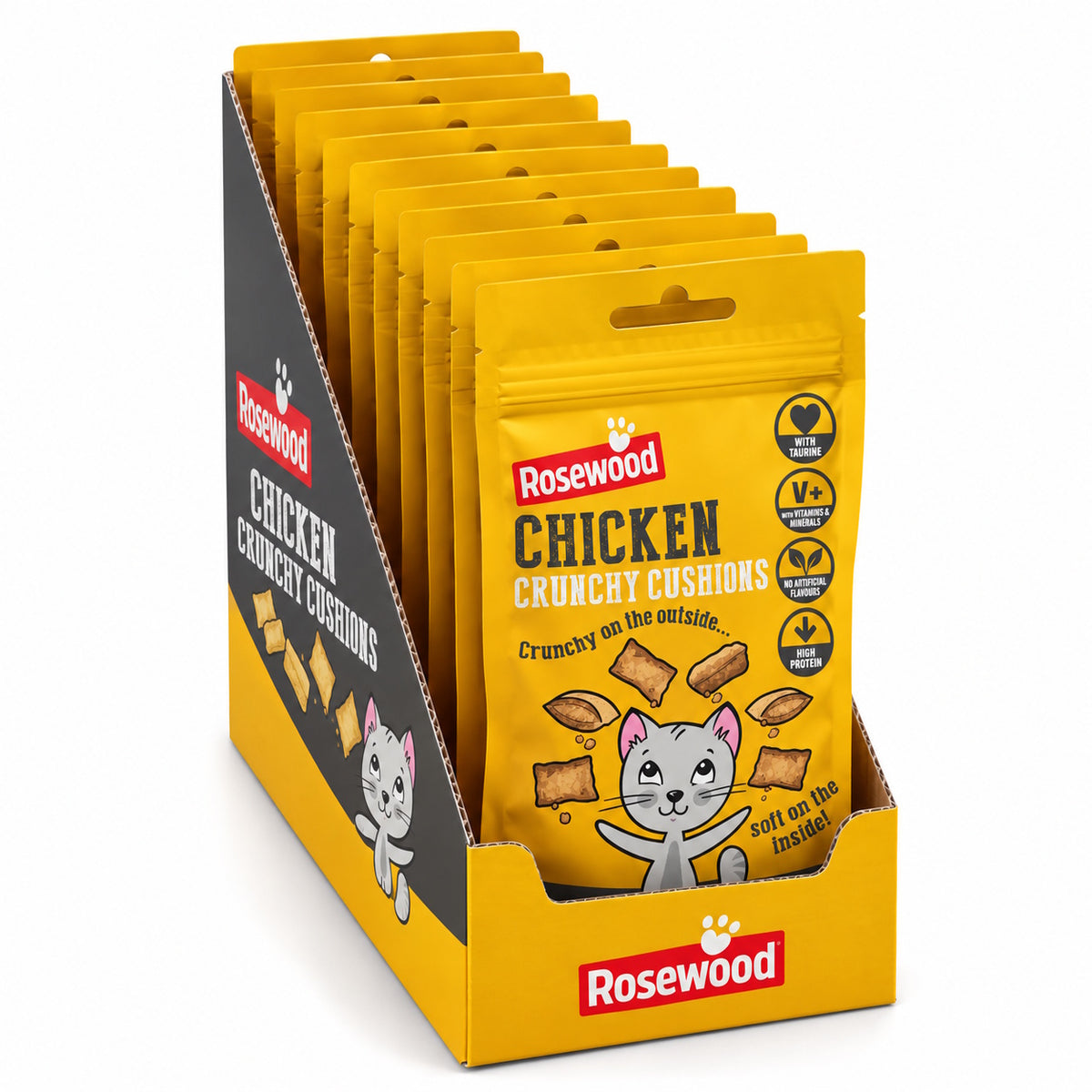 Rosewood Chicken Cushion Delicious Cat Treats 60g