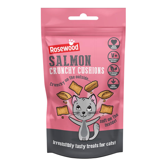 Rosewood Salmon Cushion Delicious Cat Treats 60g