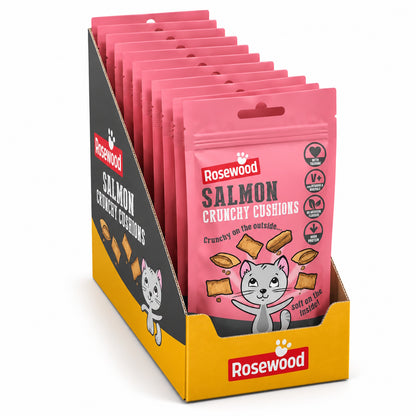 Rosewood Salmon Cushion Delicous Cat Treats 60g