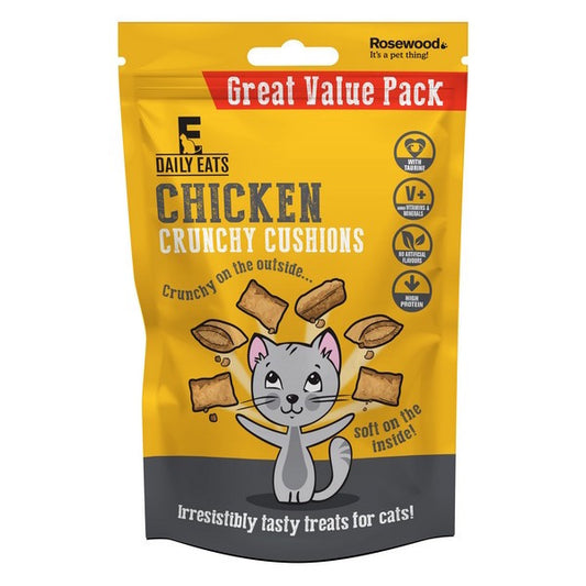 Rosewood Chicken Crunchy Cushions Cat Treats Value Pack 200g