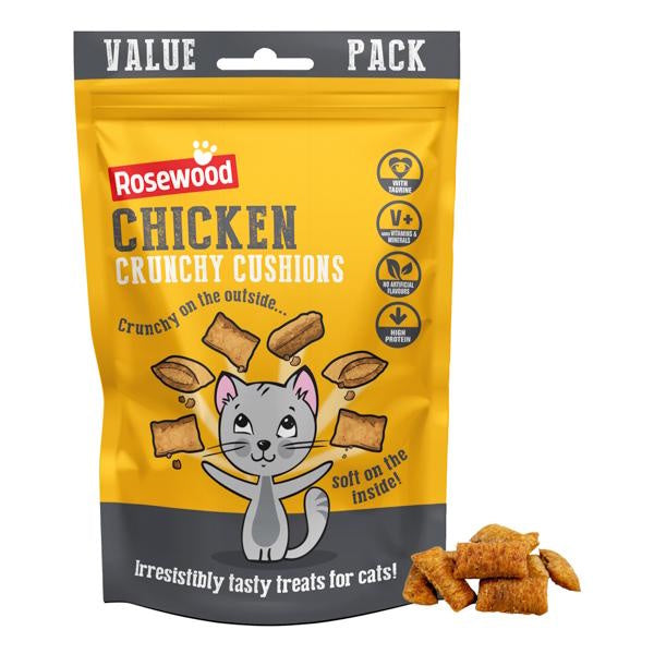 Rosewood Chicken Crunchy Cushions Cat Treats Value Pack 200g