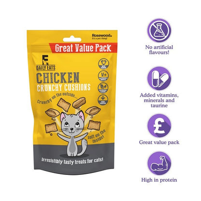 Rosewood Chicken Crunchy Cushions Cat Treats Value Pack 200g