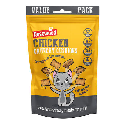Rosewood Chicken Crunchy Cushions Cat Treats Value Pack 200g
